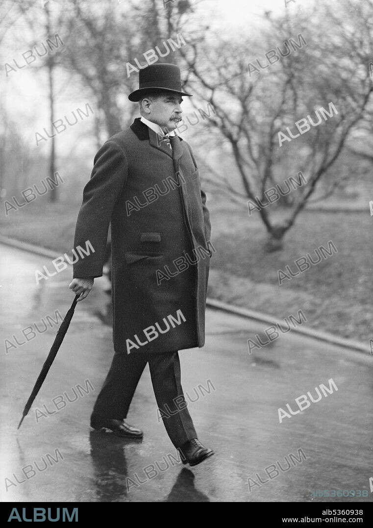 John Pierpont "J.P." Morgan, Jr., Leaving White House, Washington DC, USA, circa 1915.