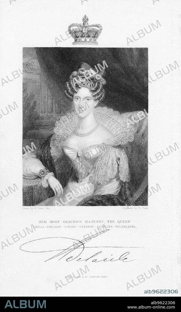 Adelaide of Saxe-Coburg Meiningen (1792-1849), German-born Queen-consort of William IV of Great Britain (1830-1837), 1832.