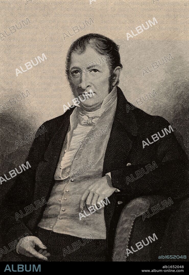 Eli Whitney (1765-1825) American inventor and manufacturer, born at Westborough, Massachusetts.  Credited with the invention of the cotton gin (1793) to separate cotton fibre from seeds and seedpods, dramatically increasing the amount of cotton that could be processed in a day and so revolutionising the American cotton growing industry.  Equally important was his introduction of interchangeable parts, an innovation which led to the growth of mass production in the nineteenth century and the production of cheap goods.  From "The Century Magazine" (New York, 1887).  (Photo by: Universal History Archive/UIG via Getty Images).