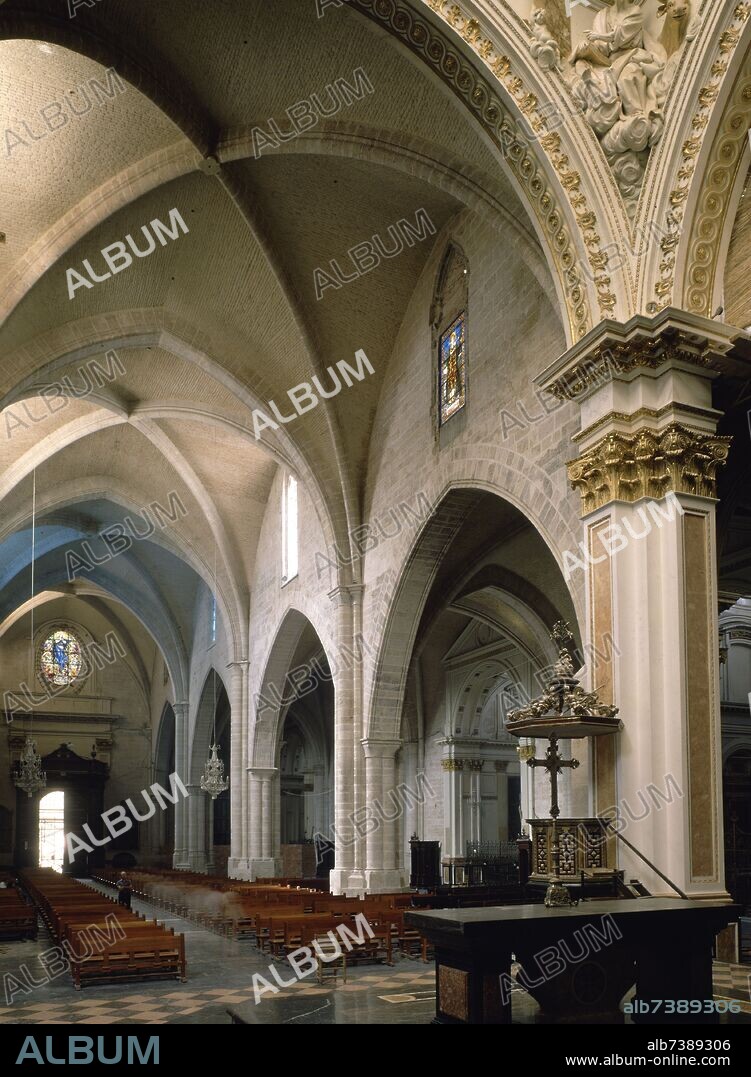 INTERIOR DE LA CATEDRAL DE VALENCIA - SIGLO XIII/XIV.