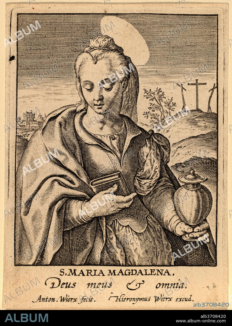 ANTONIE WIERIX. S. Maria Magdalena. Medium: engraving.