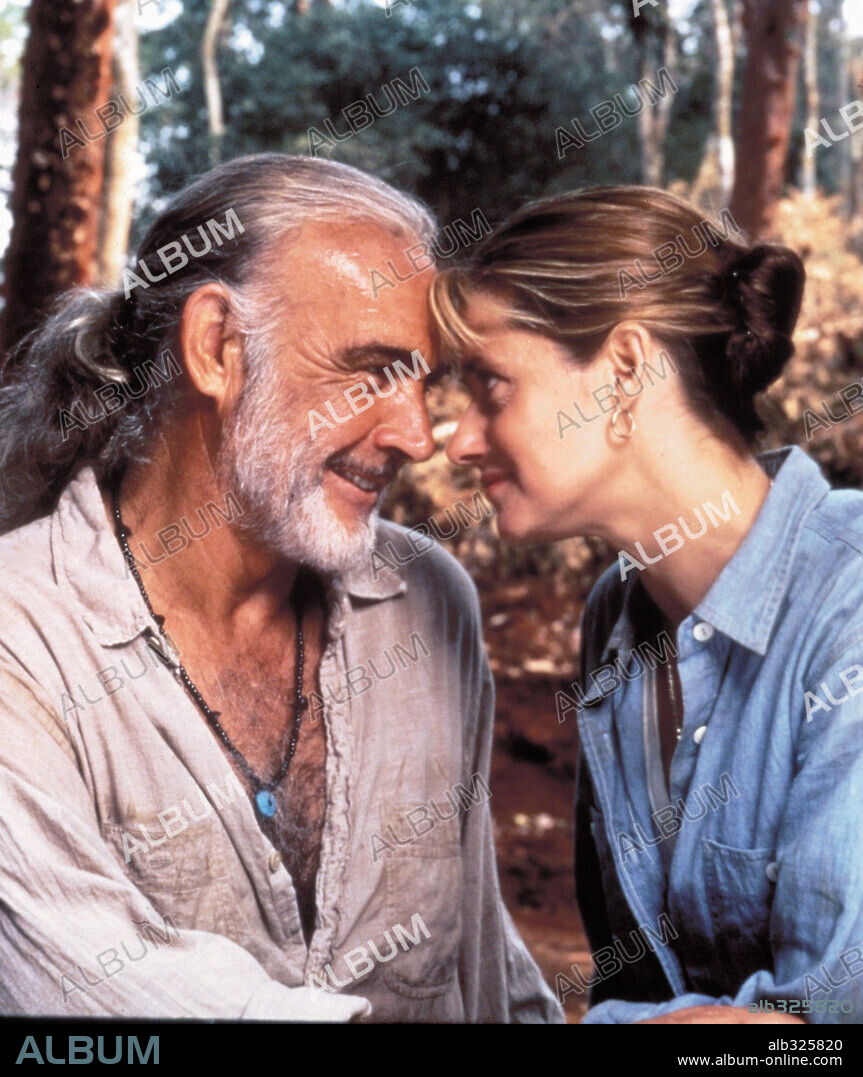LORRAINE BRACCO y SEAN CONNERY en LOS ÚLTIMOS DÍAS DEL EDÉN, 1992 (MEDICINE MAN), dirigida por JOHN MCTIERNAN. Copyright CINERGI/COLUMBIA/TRI-STAR/ / O'NEILL, TERRY.