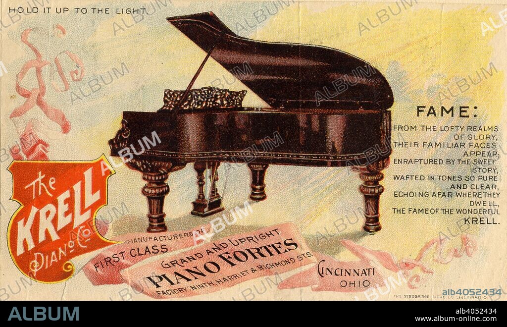 The Krell Piano Co., Cincinnati Ohio, c.1880.