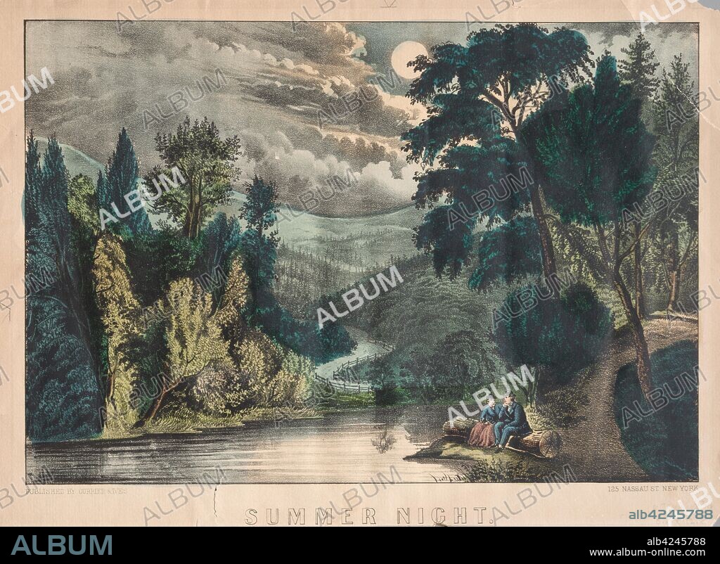 Summer Night. And James Merritt Ives (American, 1824-1895), Nathaniel Currier (American, 1813-1888). Lithograph.