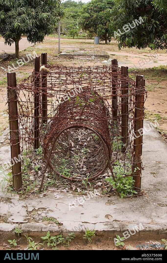 Old original "tiger cage", an inhuman way of detaining prisoners during the Vietnam War, old prison on Phu Quoc, now a museum, Phu Quoc Island, Vietnam, Asia
