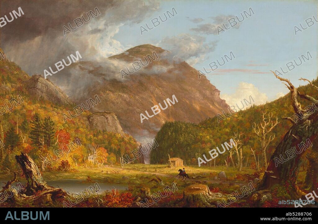 THOMAS COLE. A View of the Mountain Pass Called the Notch of the White Mountains (Crawford Notch), 1839.