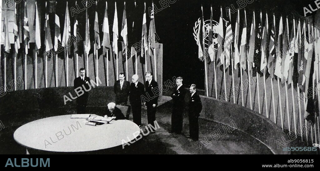 the UN Conference on International Organization opened in San Francisco, 25 April 1945, attended by 50 governments and a number of non-governmental organizations involved in drafting the UN Charter.
