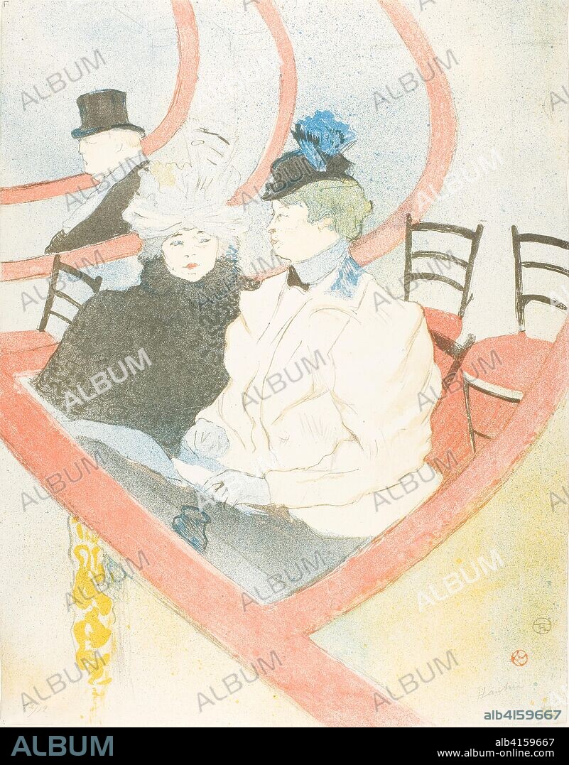 Box in the Grand Tier. Henri de Toulouse-Lautrec; French, 1864-1901. Date: 1897. Dimensions: 512 × 400 mm. Color lithograph on ivory wove paper. Origin: France.