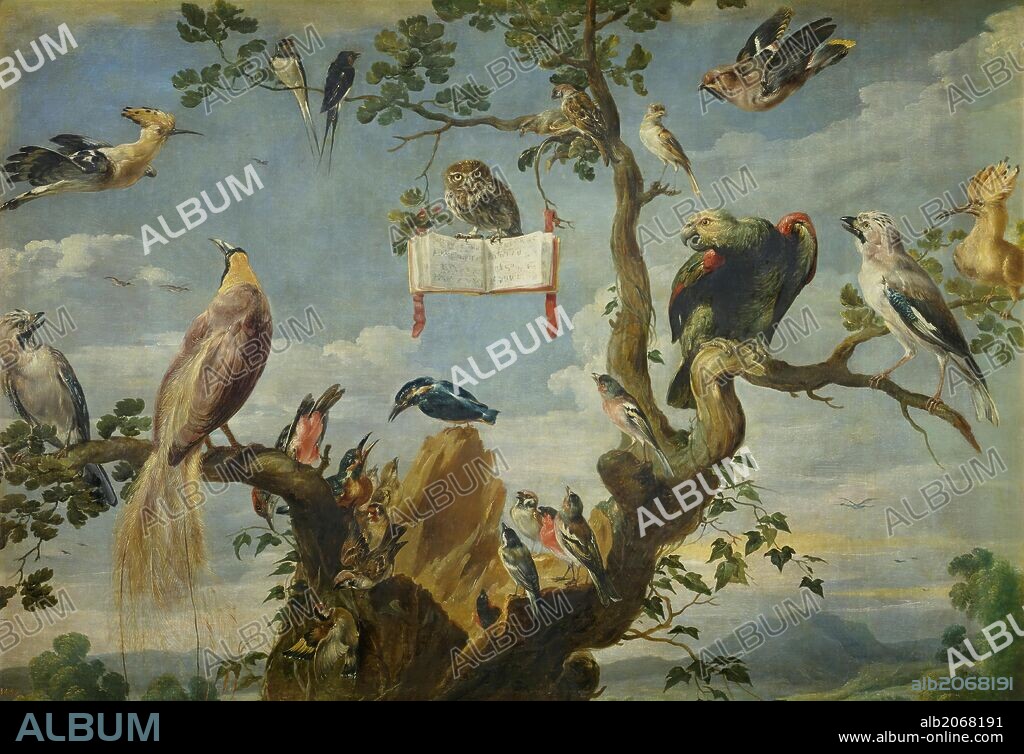 Frans Snyders / 'Concert of the Birds', 1629-1630, Flemish School, Oil on canvas, 98 cm x 137 cm, P01758.