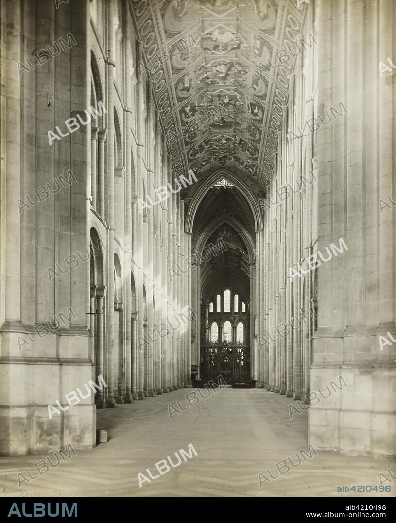 Ely Cathedral: Nave from Porch Door. Frederick H. Evans; English, 1853-1943. Date: 1891. Dimensions: 8.2 × 8.2 cm. Lantern slide. Origin: England.