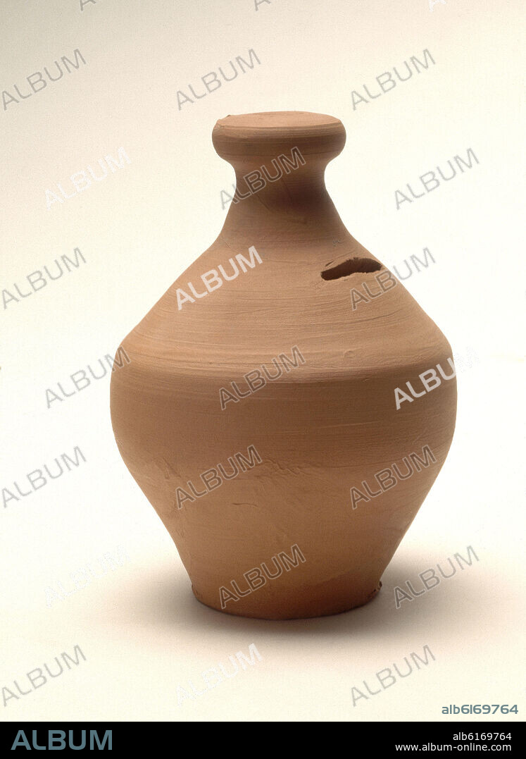 HUCHA O ALCANCIA DE BARRO SIN VIDRIAR-CERAMICA POPULAR S XX.