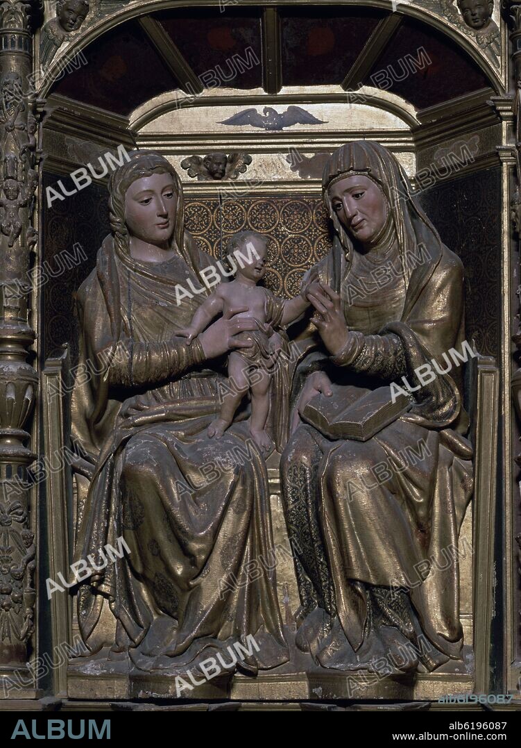 ROQUE BALDUQUE (1500-1561). SANTA ANA LA VIRGEN Y EL NINO-S XVI.