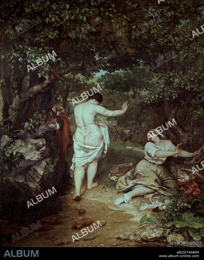 GUSTAVE COURBET. Les Baigneuses - 1853 - oil on canvas.