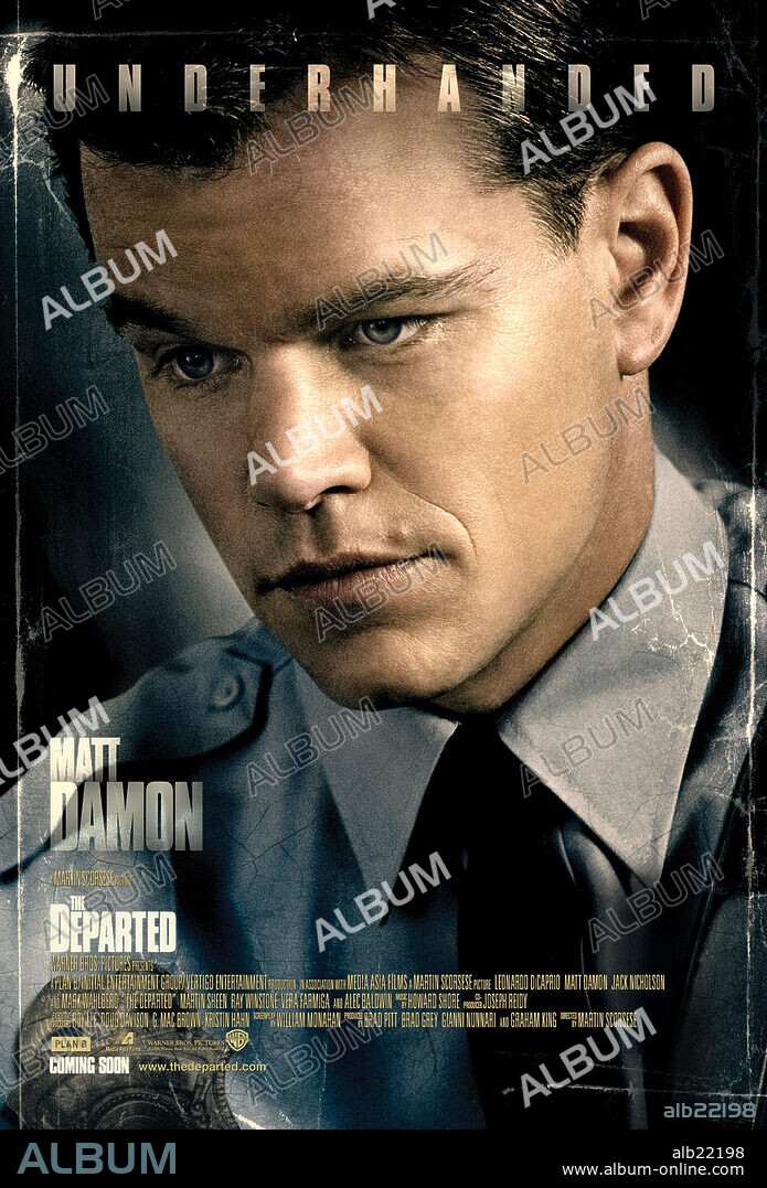 Poster de INFILTRADOS, 2006 (THE DEPARTED), dirigida por MARTIN SCORSESE. Copyright WARNER BROS PICTURES/VERTIGO ENTERTAINMENT/INITIAL ENTERTAIN.