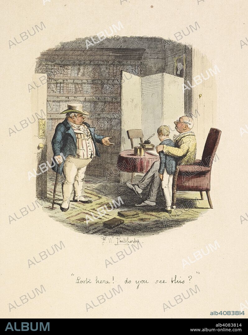 "Look here! do you see this?" Oliver Twist with Mr Brownlow and Mr Grimwig. Oliver Twist by Charles Dickens. London : Robson & Kerslake, 1885. Source: Dex.312.(2).