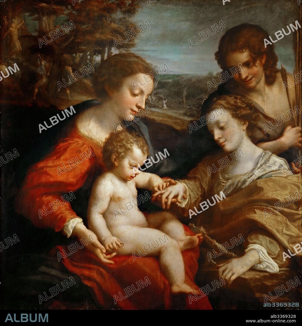 CORREGGIO. The Mystical Marriage of Saint Catherine.