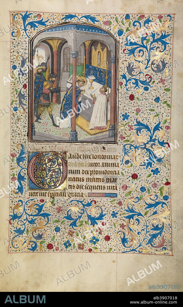 WILLEM VRELANT. The Martyrdom of Saint Thomas Becket. Date/Period: Early 1460s. Folio. Tempera colors, gold leaf, and ink on parchment. Height: 256 mm (10.07 in); Width: 173 mm (6.81 in).