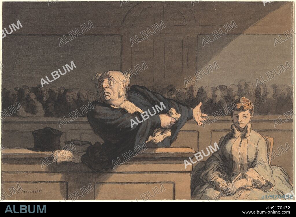 HONORé DAUMIER. Le Défenseur (Counsel for the Defense), c. 1862/1865.