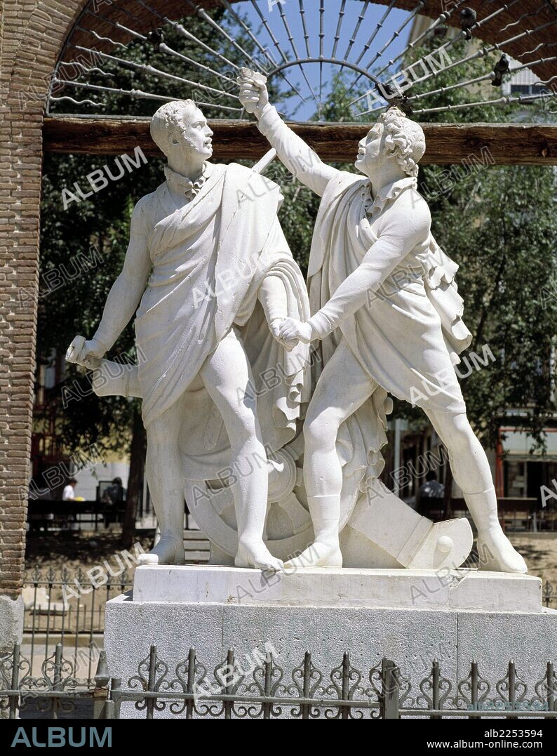 SOLA ANTONIO. SOLA , ANTONIO. ESCULTOR ESPAÑOL. BARCELONA 1787 - 1861. " DAOIZ Y VELARDE " , MONUMENTO EN MADRID.