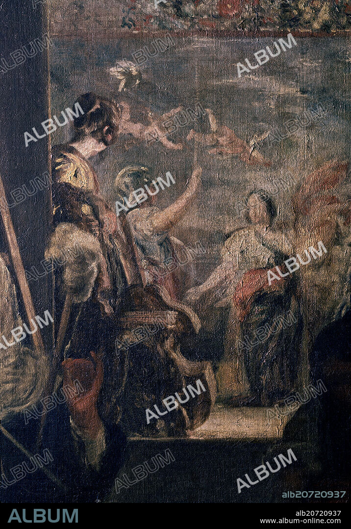 DIEGO VELAZQUEZ (1599-1660). LAS HILANDERAS O LA FABULA DE ARACNE - DETALLE - HACIA 1657 - OLEO/LIENZO - NP 1173 - BARROCO ESPAÑOL - CONJUNTO 755.