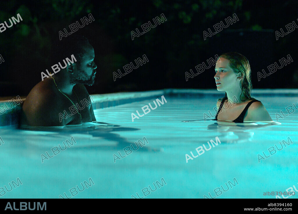 BRIAN TYREE HENRY and JENNIFER LAWRENCE in CAUSEWAY, 2022, directed by LILA NEUGEBAUER. Copyright A24/IAC Films.