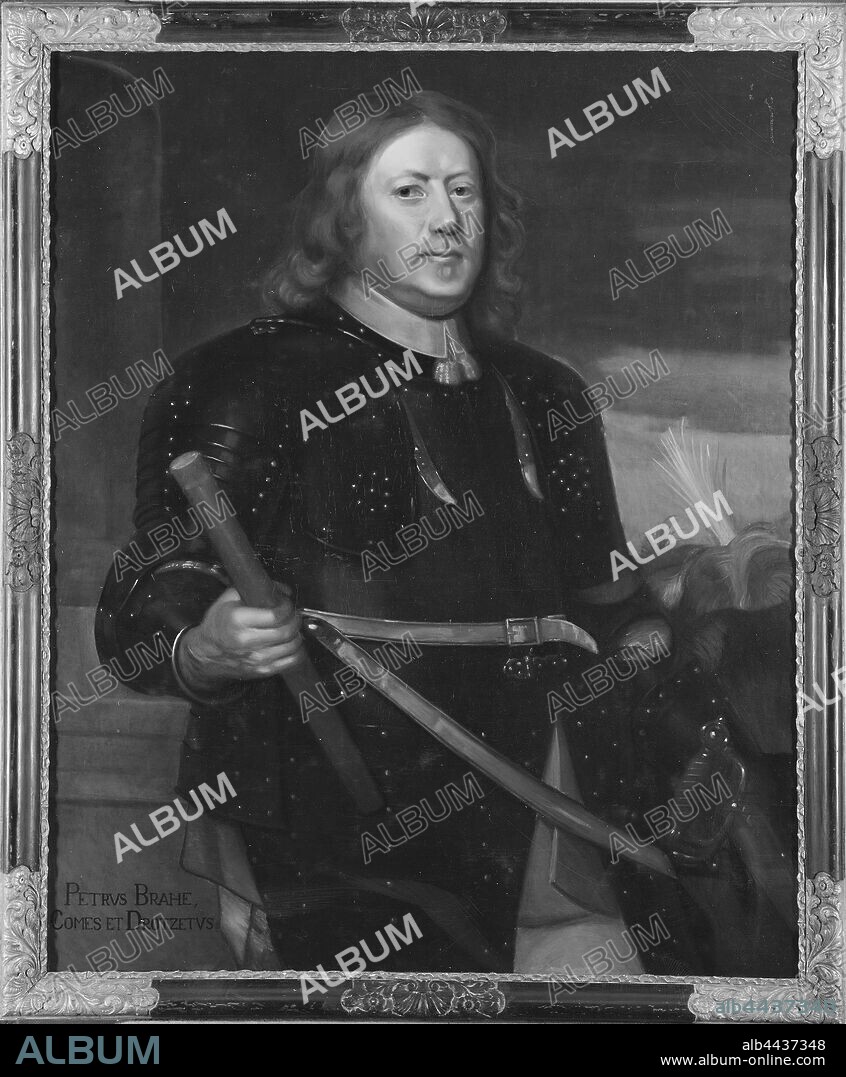 Per Brahe d.y, Per Brahe d, (1602-1680), Count, Riksdrots, Court Attorney, Colonel, Governor General of Finland, married to 1. Freedom Party Christina Catharina Stenbock, 2nd Freedom Party Beata De la Gardie, painting, 20th century, Oil on canvas, Oil on, canvas, Height, 108 cm (42.5 inches), Width, 86 cm (33.8 inches), Inscription, PETRUS BRAHE, COMESET DROTZETUS, front, Royal, Swedish Mission, Helsinki, a tergo on the span frame.