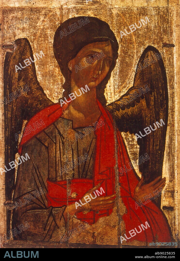 18th century Russian orthodox icon of the Archangel Michael. Tretyakov Gallery, Moscow, Russia.