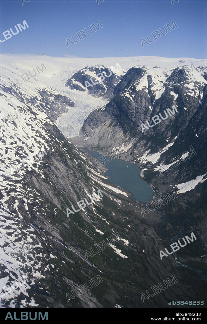 Nigard Glacier in Joste Valley, Norway.