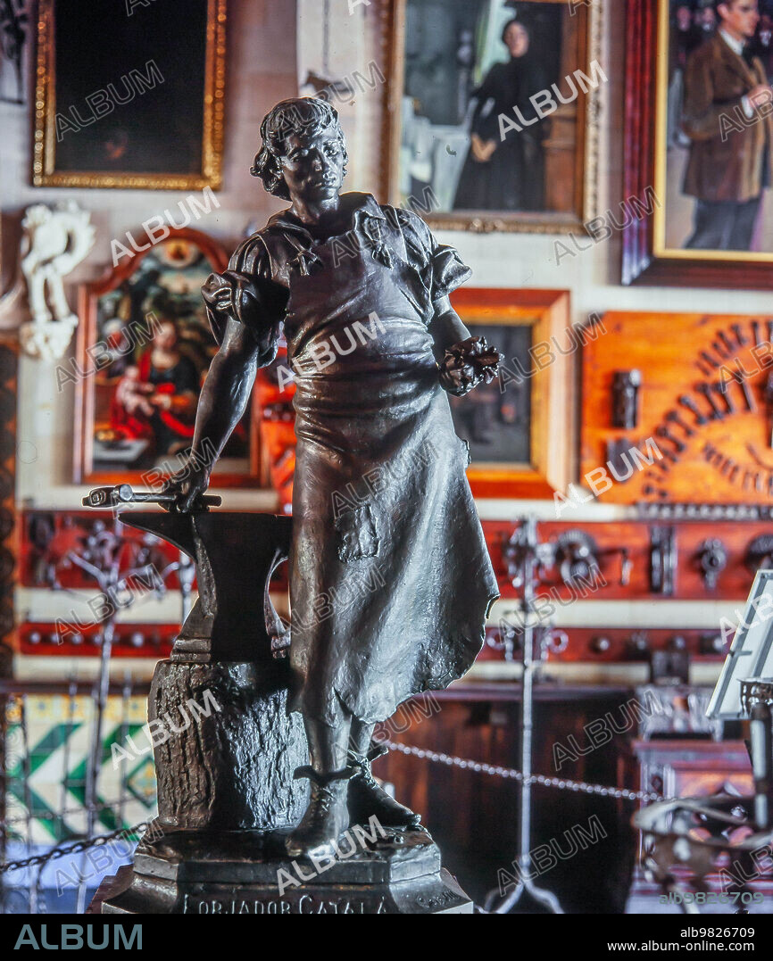 ENRIC CLARASO. Enric Clarasó / Forjador catalán, 1894, hierro forjado, 125 x 58 x 58 cm. Museu de Cau Ferrat de Sitges.