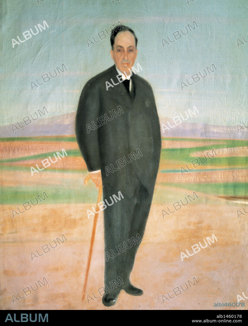 ANTONIO MACHADO (1875-1939). Poeta español perteneciente a la 'Generación del 98'. S. XIX-XX (S. XIX-S. XX). Retrato realizado en 1926 por Cristóbal Ruiz (1881-1962) .