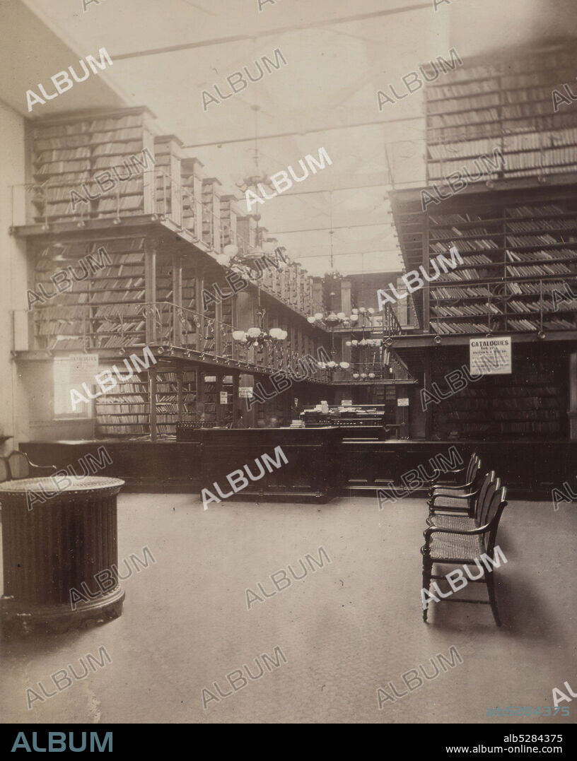View of library with stacks and skylight., Rockwood, George Gardner (1832-1911), 1890, New York (State), New York (N.Y.), Manhattan (New York, N.Y.).