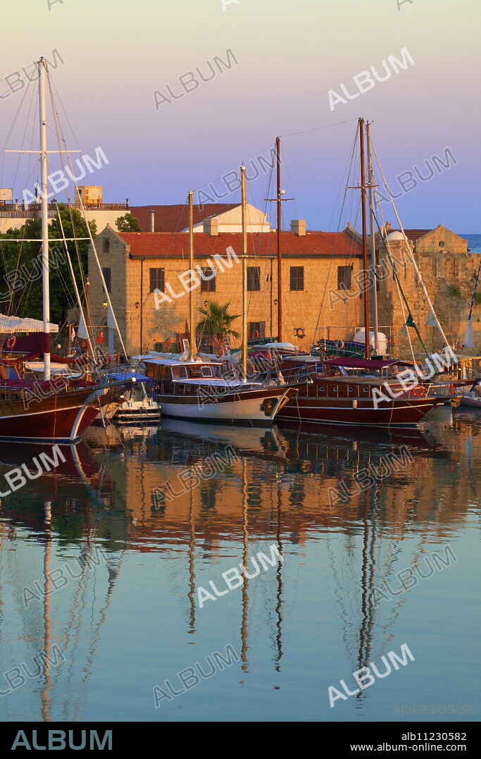 Kyrenia Harbour, Kyrenia, North Cyprus, Cyprus, Europe.