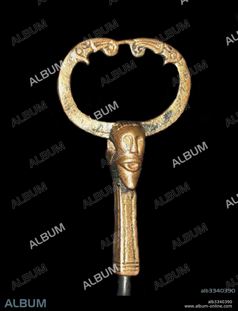 NORSE ART. Figurine of a Norse god, probably Odin (from Staraya Ladoga).