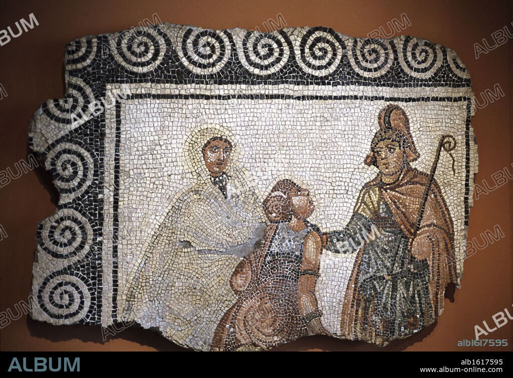 Roman Mosaic  Byzantine Art  5th-15th C. AD  Museo Archeologico al Teatro Romano, Verona, Italy.