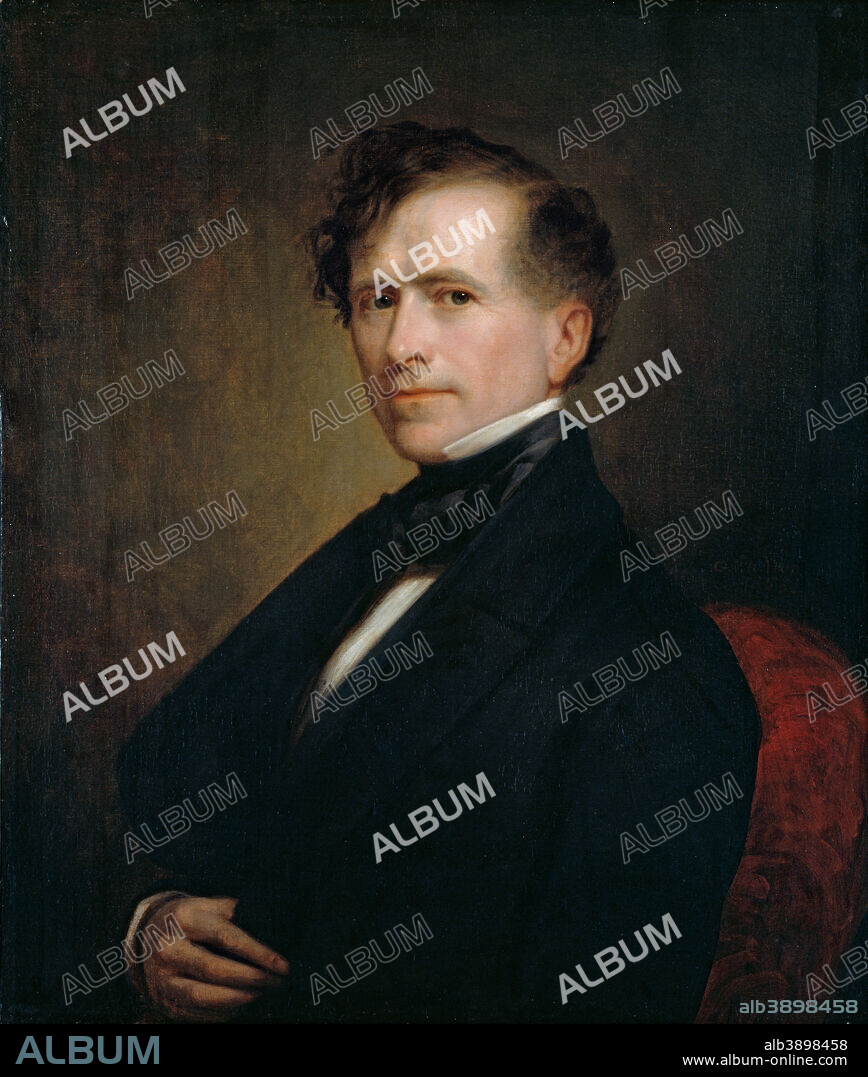 GEORGE PETER ALEXANDER HEALY. Franklin Pierce. Date/Period: 1853. Painting. Oil on canvas. Height: 768 mm (30.23 in); Width: 635 mm (25 in).