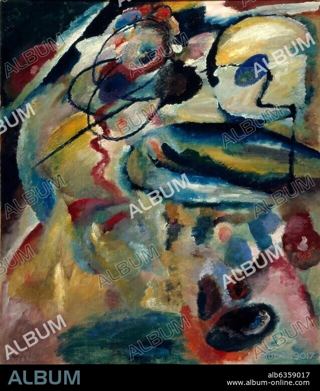 Kandinsky, Wassily; 1866-1944. "First abstract picture with circle". Oil on canvas, 137 x 120cm.