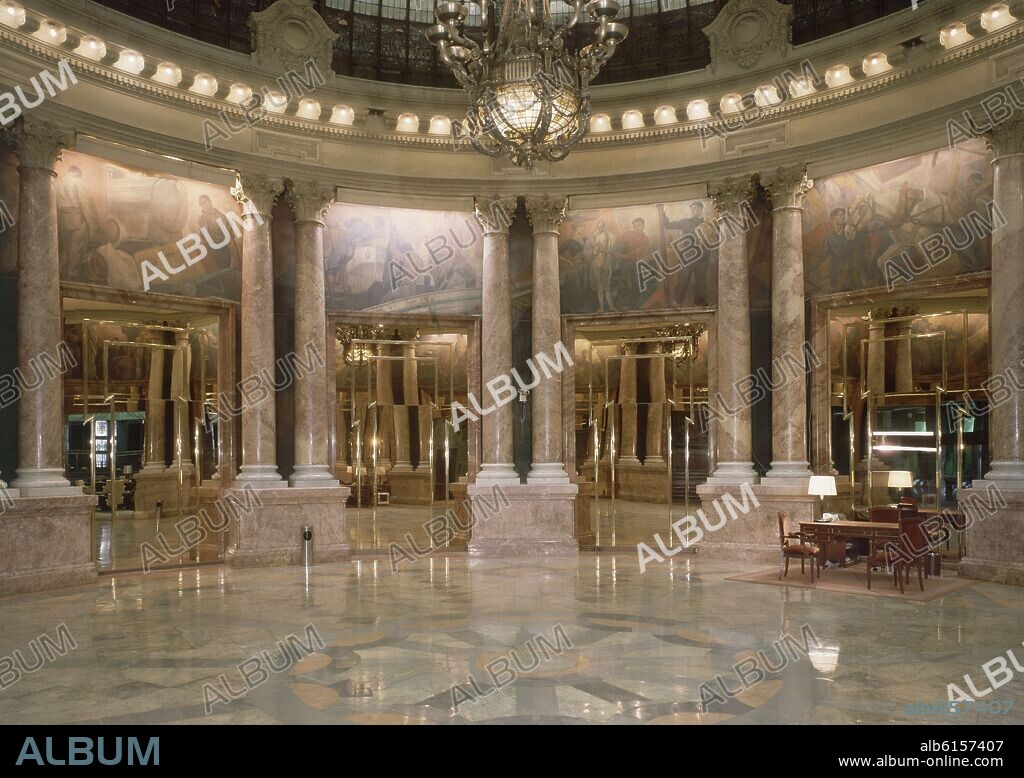 RICARDO BASTIDA Y BILBAO (1879-1953). ROTONDA CENTRAL CON FRESCOS DE AURELIO ARTETA.