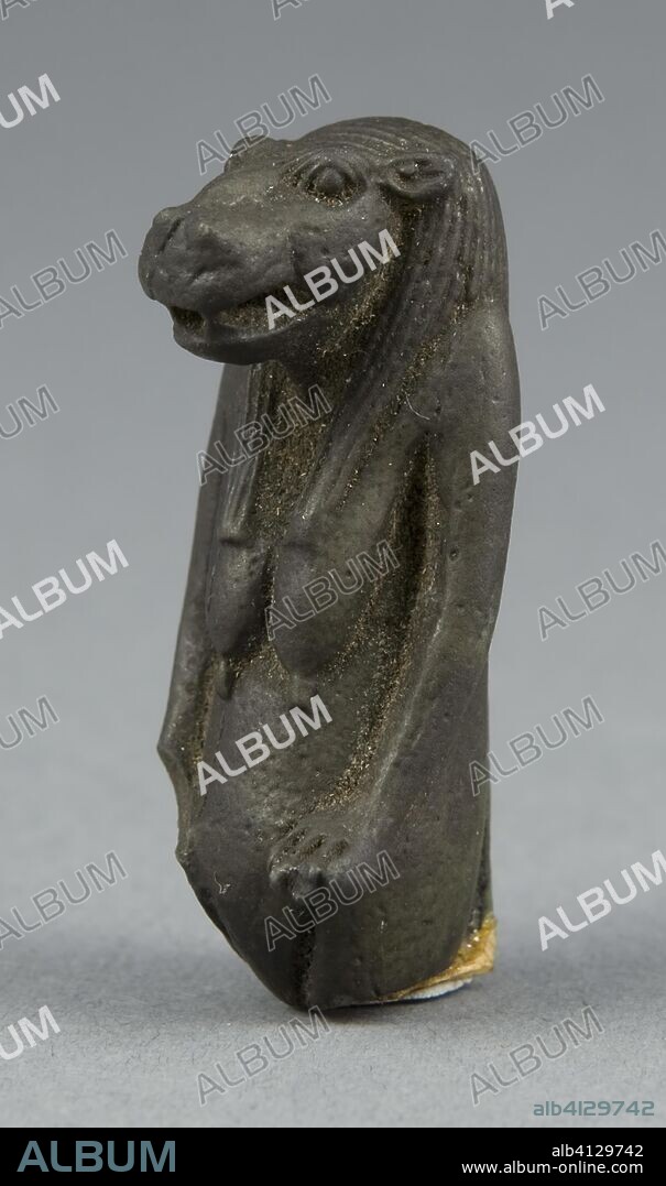 ANCIENT EGYPTIAN. Amulet of the Goddess Tawaret (Toeris). Egyptian. Date: 1070 BC-656 BC. Dimensions: 3.81 × 1.6 × 1.6 cm (1 1/2 × 5/8 × 5/8 in.). Ceramic. Origin: Egypt.