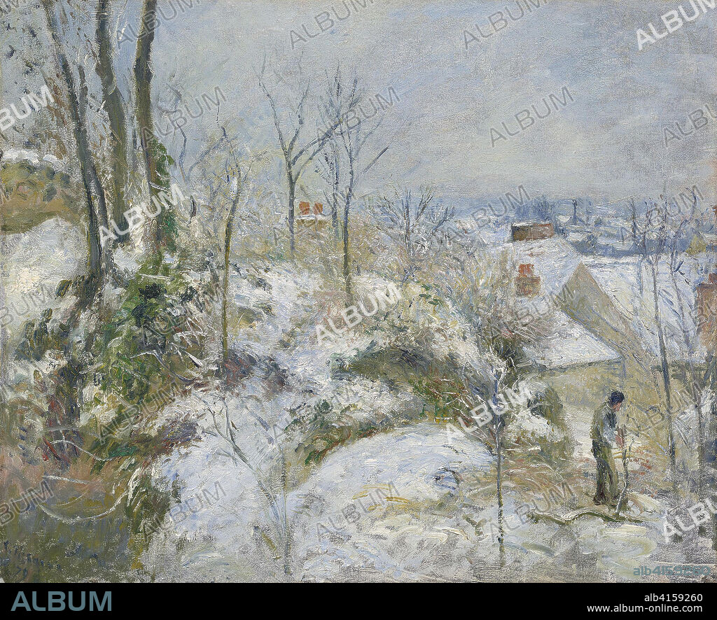 Rabbit Warren at Pontoise, Snow. Camille Pissarro; French, 1830-1903. Date: 1879. Dimensions: 59.2 × 72.3 cm (23 5/16 × 28 7/16 in.). Oil on canvas. Origin: France.