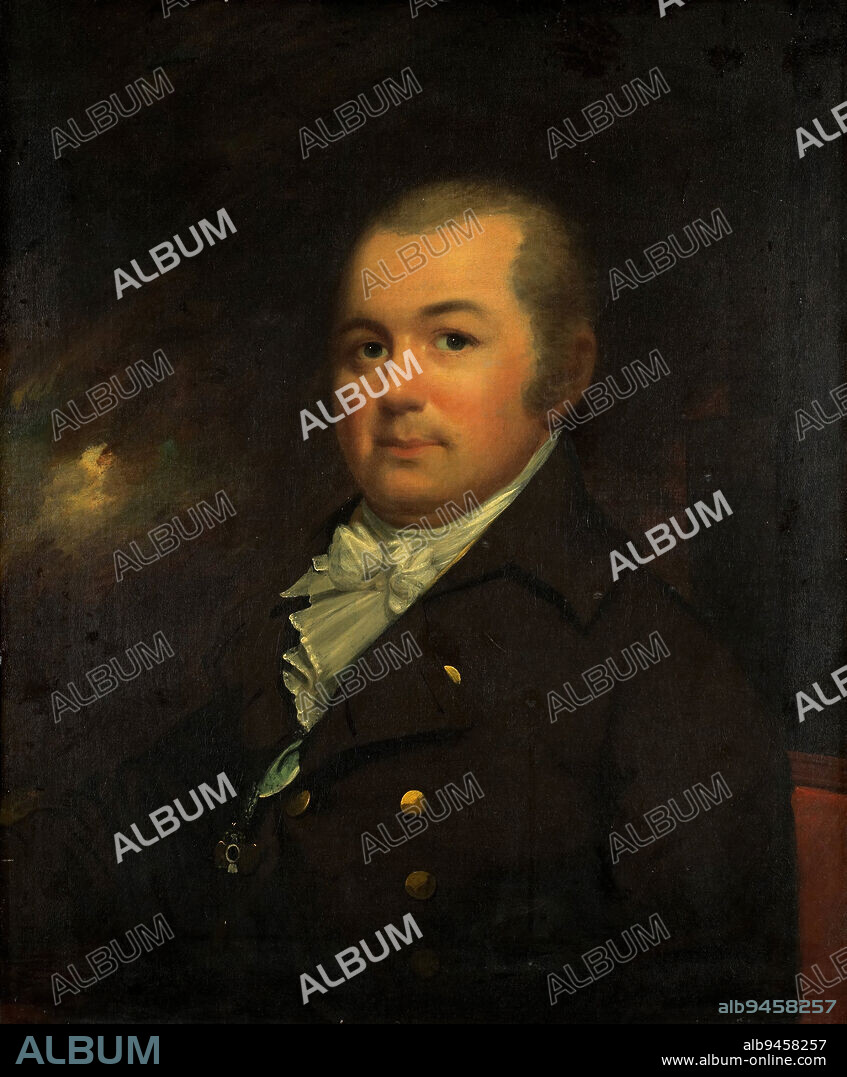 Portrait of Captain Enos Reeves, 18th century, Unknown American, 18th century, 29 1/4 x 23 1/2 in. (74.3 x 59.69 cm) (canvas)36 1/2 x 31 3/8 x 2 1/2 in. (92.71 x 79.69 x 6.35 cm) (outer frame), Oil on canvas, United States, 18th century.