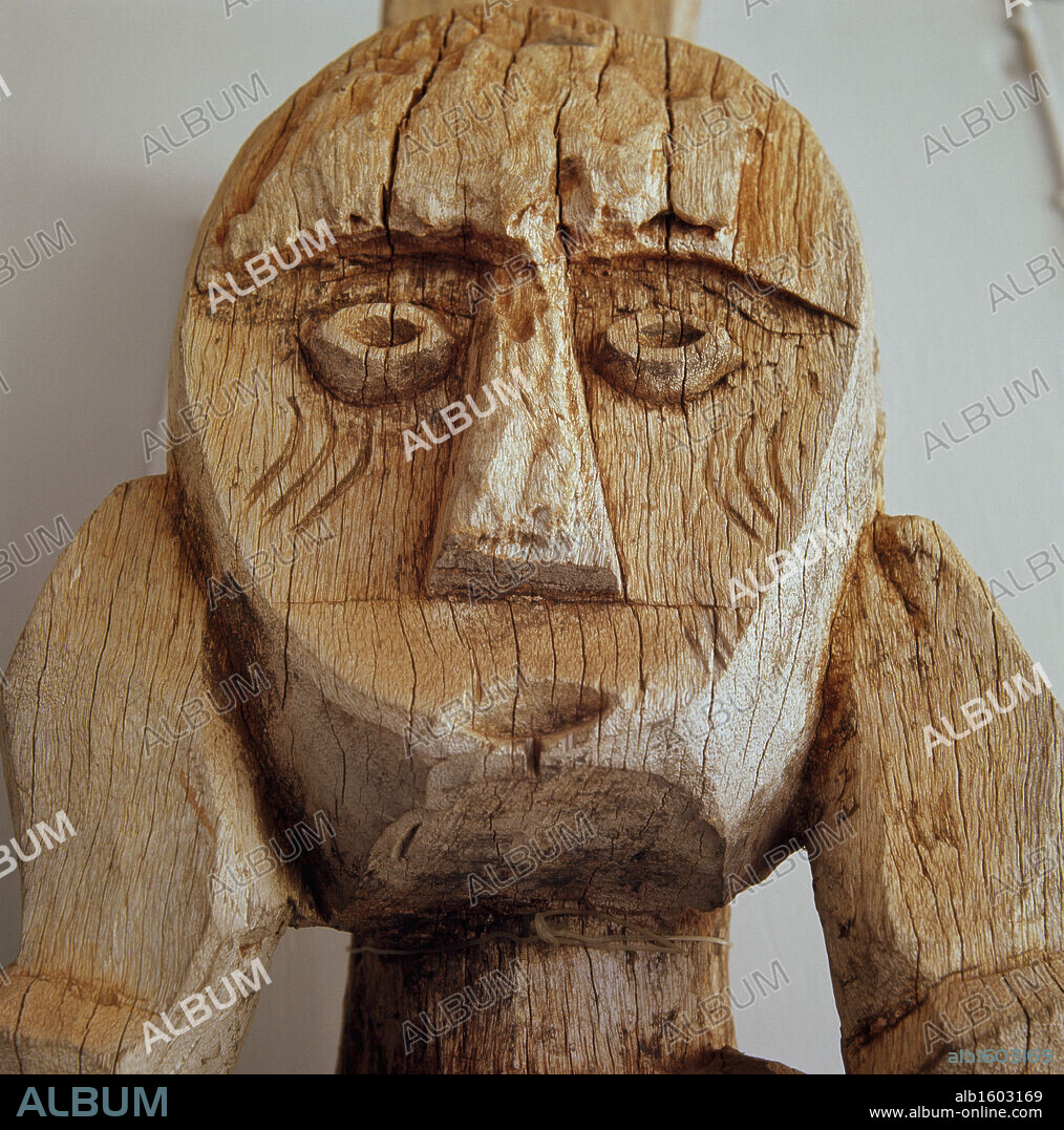 AFRICAN ART. Male Figure  Nigeria  Wood  National Museum, Lagos, Nigeria.