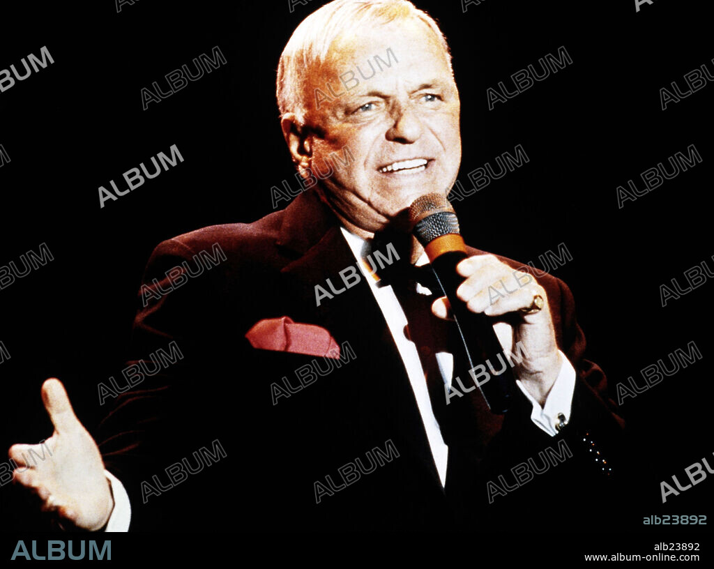 FRANK SINATRA. Frank Sinatra performs at the Greek Theater. Los Angeles, June 1990. 1990