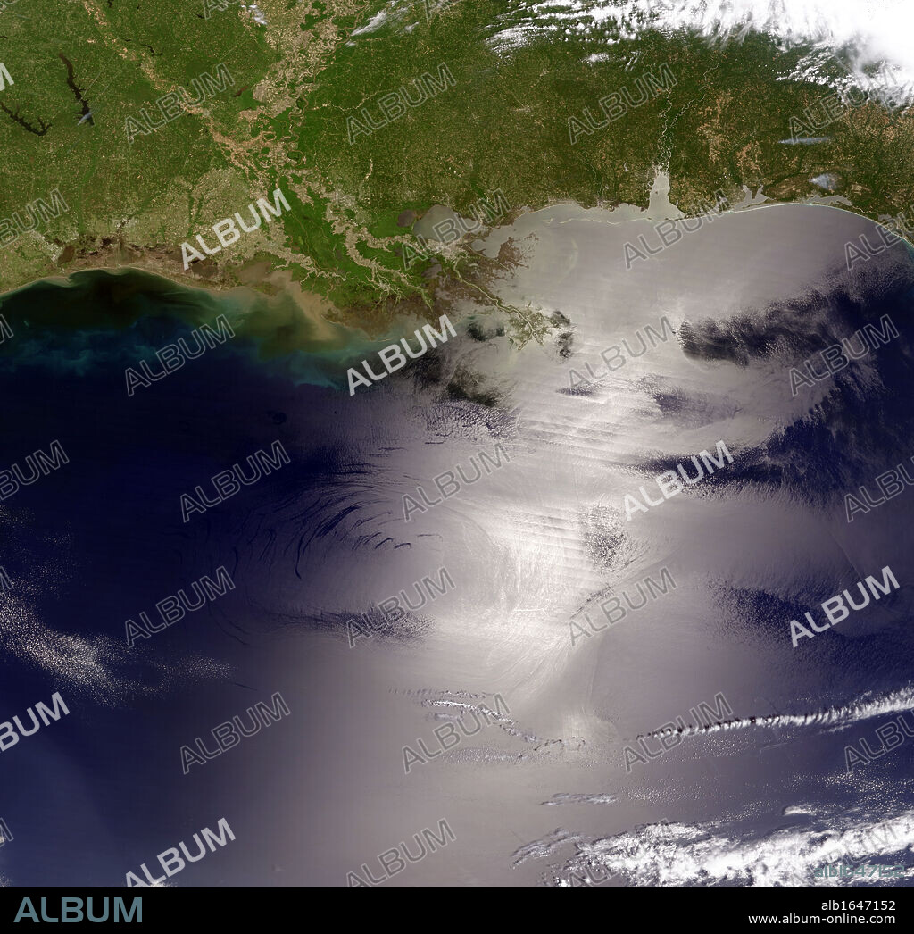 view of the Gulf of Mexico from the Moderate Resolution Imaging Spectroradiometer (MODIS) on NASA's Terra satellite.
