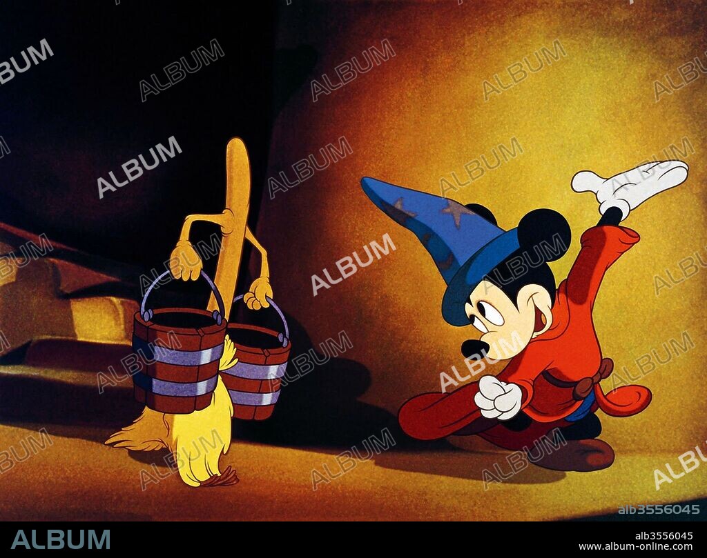FANTASIA, 1940, directed by BEN SHARPSTEEN, FORD BEEBE, HAMILTON LUSKE, JAMES ALGAR, JIM HANDLEY, PAUL SATTERFIELD and WILFRED JACKSON. Copyright WALT DISNEY PRODUCTIONS.