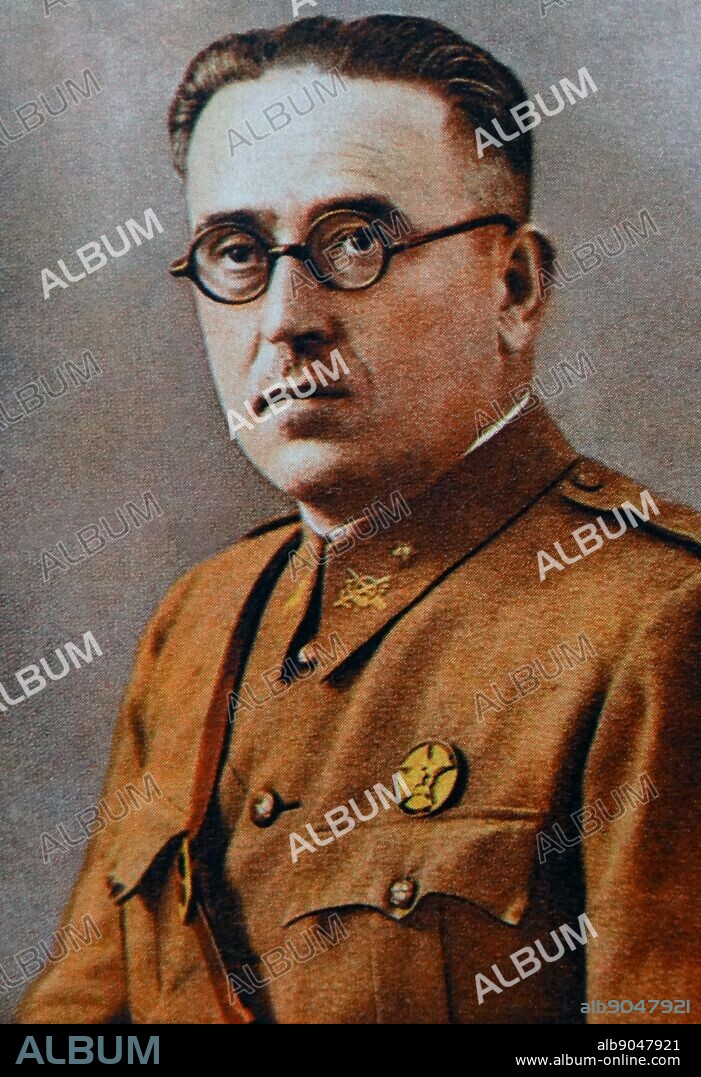 General Vicente Rojo Lluch (1894 1966) Chief of the General Staff of the Spanish Republican Armed Forces during the Spanish Civil War.