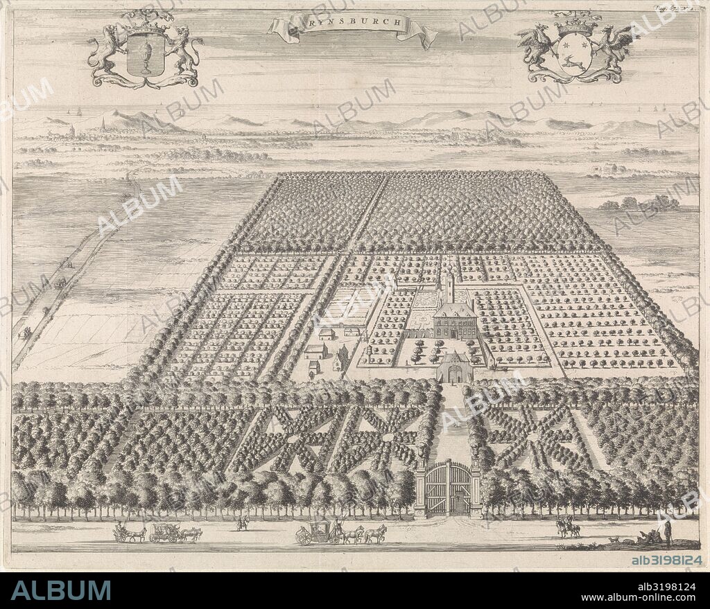 Property Rijnsburg at Oostkappelle, The Netherlands, Jan Luyken, Johannes Meertens, Abraham van Someren, 1696.