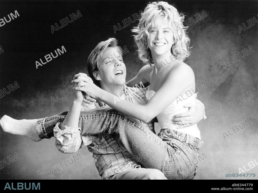 KIEFER SUTHERLAND and MEG RYAN in PROMISED LAND, 1987, directed by MICHAEL HOFFMAN. Copyright VESTRON PICTURES.