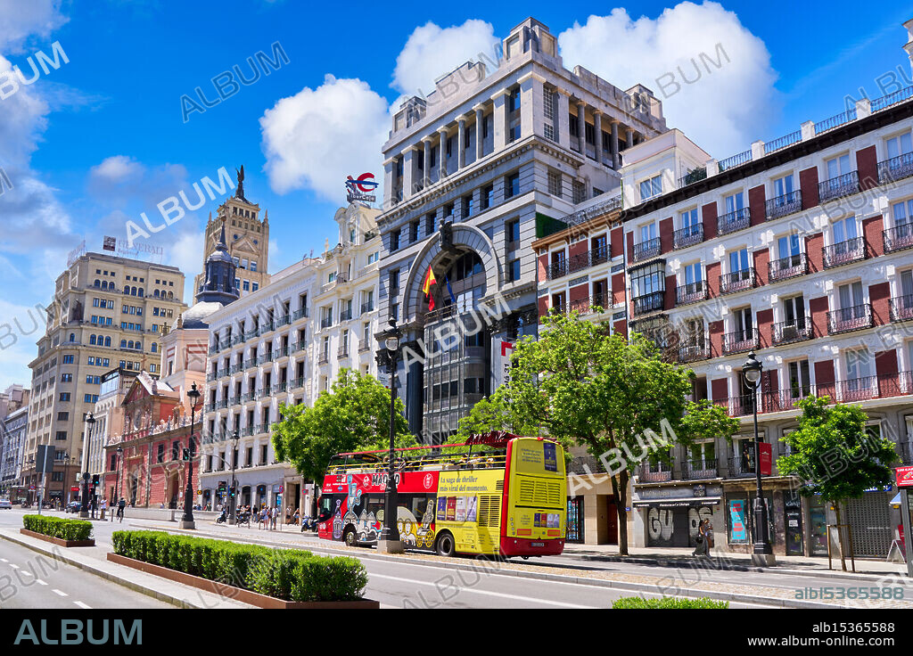 Building of the Banco Mercantil e Industrial, Alcala street, Madrid, Spain.