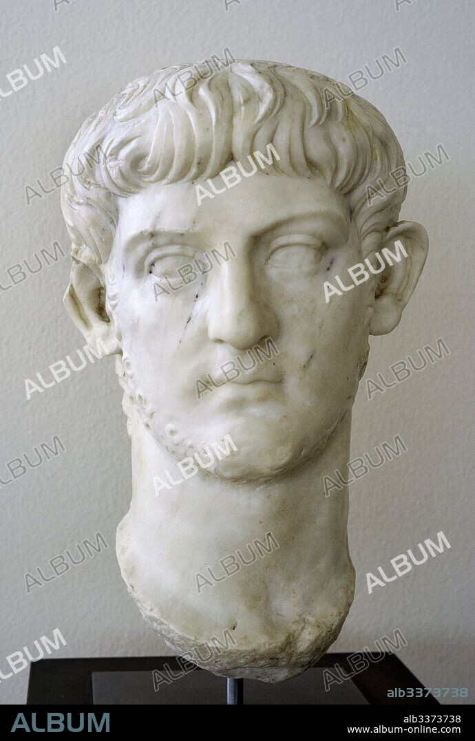 Nero Julius Caesar (c. AD 6-AD 31). Close relative of the Roman emperors of the Julio-Claudian dynasty. Bust. Portrait. 1st century AD. National Archaeological Museum. Tarragona. Catalonia, Spain.