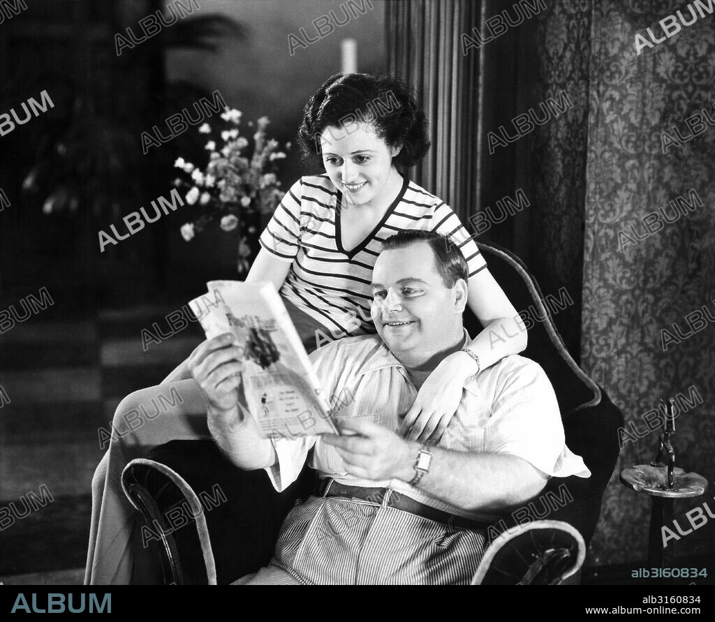 United States: 1931 Roscoe 'Fatty' Arbuckle with his bride to be, Addie McPhail.